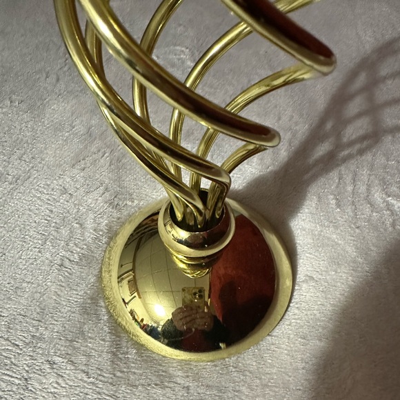 PartyLite Paragon Spiral Gold Tea Light Candle Holder Lamp Base. NO SHADE. 13.5” - Picture 5 of 12